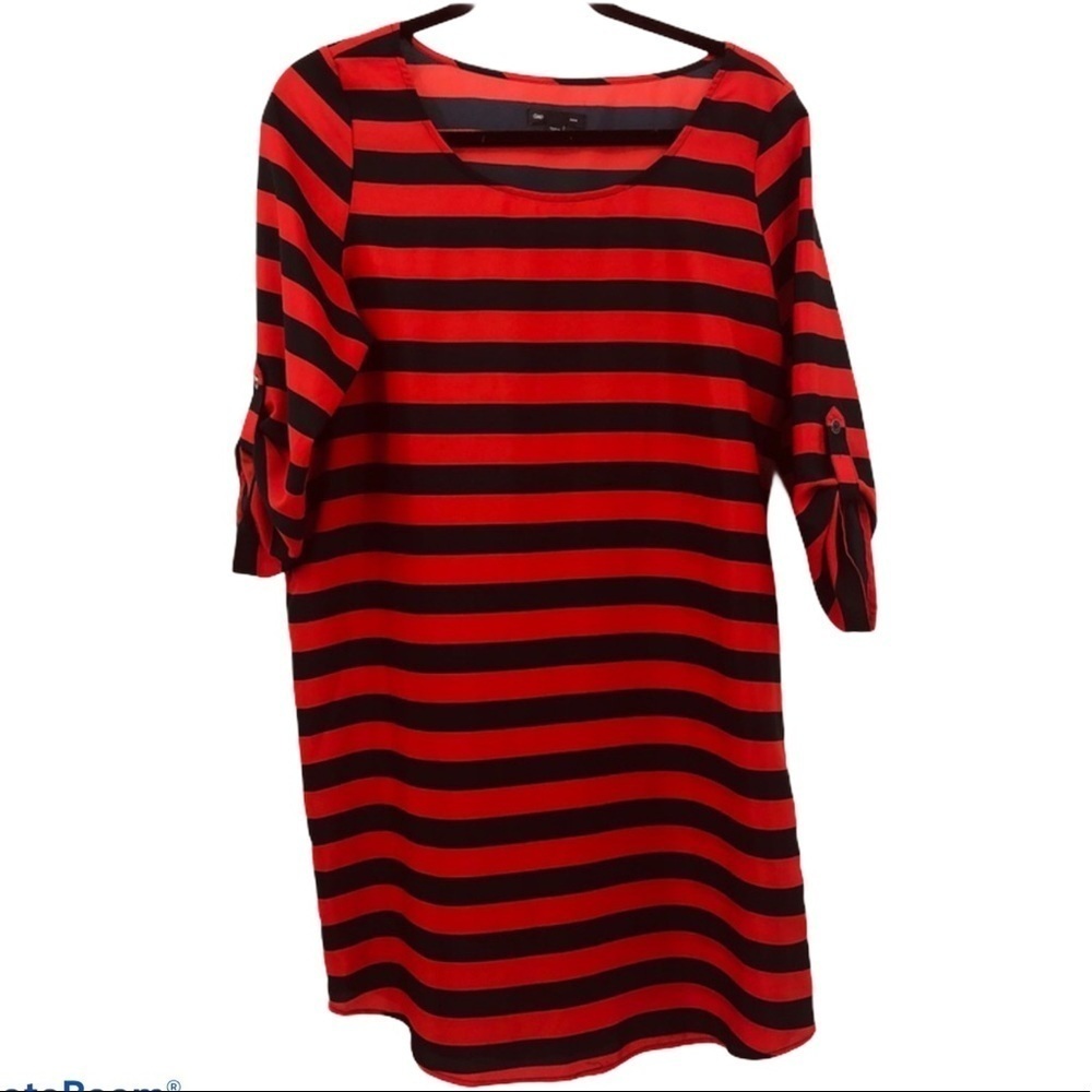 Gap Women’s red and black striped mini dress M‎